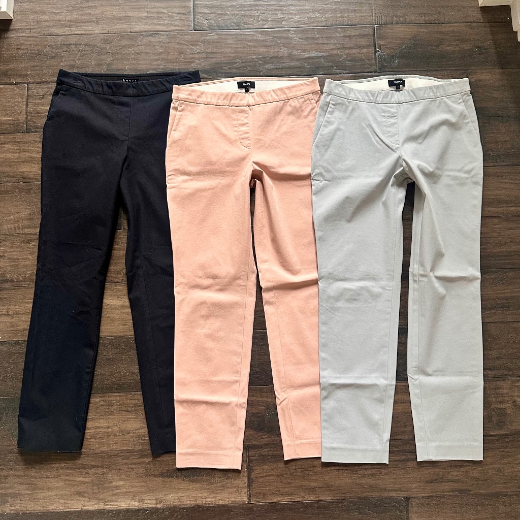 Theory 3 Pair Of The Best-Selling Treeca Crop Pant!! Sz 2